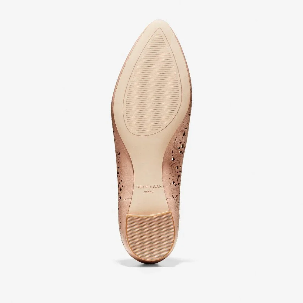 NIB Cole Haan Callie Laser-Cut Leather Flats in Mahogany Rose Size 6.5,8.5,9,9.5